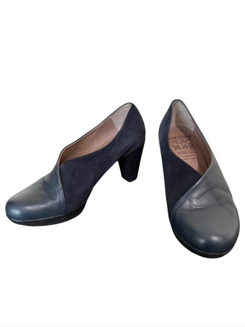 SALE 🛒 Wonders Leather Suede Mixed Material Heels | Made in Spain